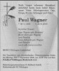Sterbeanzeige P.Paul Wagner