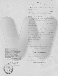 Geburtsurkunde Klara Wilhelmine Dreinhöfer