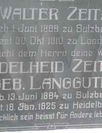 Gedenktafel für Walter Zeitz