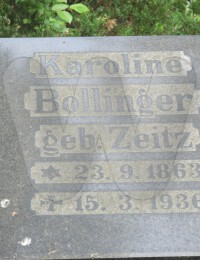 Grabstein von Karoline Bollinger geb.Zeitz